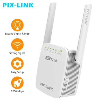 1200 Мбит/с PIXLINK 2,4/5G Маршрутизатор WiFi Расширитель Диапазона Беспроводной Ретранслятор Wi-Fi Extendor Усилитель интернет-сигнала Антенны С Широким Покрытием