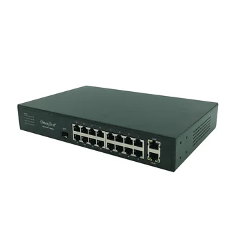 16-Портовый сетевой Гигабитный коммутатор POE + 2 Гигабитных порта Ethernet Модуль коммутатора POE ethernet
