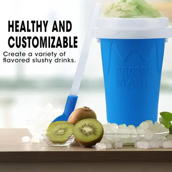 500 МЛ Льдогенератор Чашка Для Смузи Чашка DIY Мороженое Быстрозамороженная Силиконовая Выжимная Чашка Охлаждающий Молочный Коктейль Слякотная Машина Бутылка Для Воды