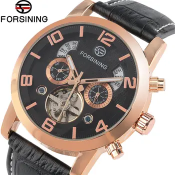 Mens Automatic Mechanical Watch Wrist Watch Date Day Calendar Luxury Forsining Мужские автоматические часы
