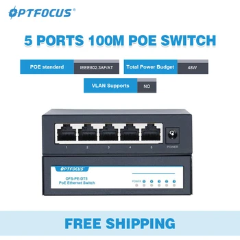 OPTFOCUS Бесплатная Доставка 48 Вт POE Активный коммутатор Ethernet 802.3af 802.3.3at ethernet концентратор разветвитель шунтирующий отвод питания деконцентратор