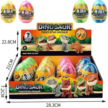 Кусающий палец динозавр, имитация животного, Яйцо динозавра, слепая коробка, детские развивающие игрушки, размещенные на напольной подставке Оптом