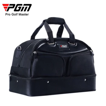 Мужская Аутентичная сумка для гольфа PGM, Двухэтажная Полностью черная Сумка для одежды, Супер Большая вместительная Высококачественная сумка для мяча YWB005