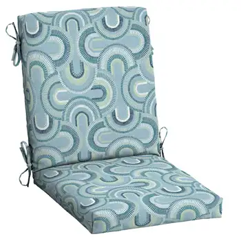 Подушка для обеденного стула Arden Selections на открытом воздухе 20 x 20, Прибрежный синий геометрический
