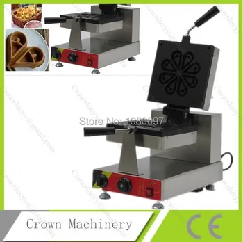 Промышленная вращающаяся машина для приготовления вафель в форме воды для закусок/изготовленная на заказ пластинчатая вафельница с цветочным рисунком