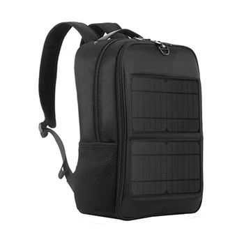 Рюкзак для ноутбука с питанием от солнечной батареи мощностью 14 Вт, водонепроницаемый рюкзак с USB-портом для зарядки