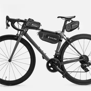 Седельные сумки для верховой езды, черные водонепроницаемые износостойкие точечные водоотталкивающие аксессуары для Велосипеда, велосипедная сумка Eva Shell Professional